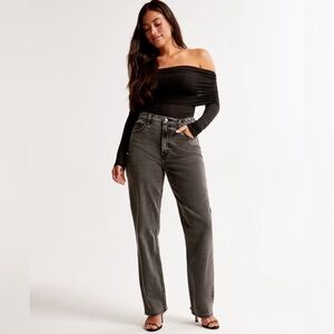 Abercrombie & Fitch Gray Straight Leg Jeans